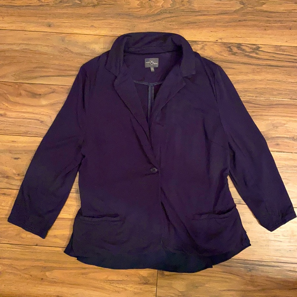 Kristah Ruffle Knit Blazer